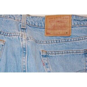 VGT 1997 Levis 550 Blue Jeans Light Wash USA Made | M tag | 41W 31L EUC | Read